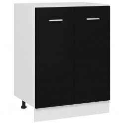 Sonata Долен шкаф, черен, 60x46x81,5 см, ПДЧ - Шкафове, Витрини, Модулни секции