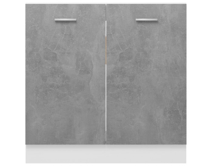 Sonata Долен шкаф за мивка, бетонно сив, 80x46x81,5 см, ПДЧ