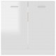 Sonata Долен шкаф за мивка, бял гланц, 80x46x81,5 см, ПДЧ