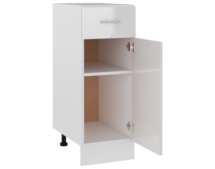 Sonata Долен шкаф с чекмедже, бял гланц, 30x46x81,5 см, ПДЧ