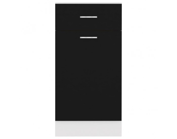 Sonata Долен шкаф с чекмедже, черен, 40x46x81,5 см, ПДЧ
