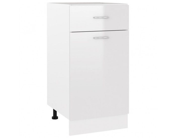 Sonata Долен шкаф с чекмеджета, бял гланц, 40x46x81,5 см, ПДЧ