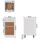 Sonata Долен шкаф с чекмеджета, бял гланц, 40x46x81,5 см, ПДЧ