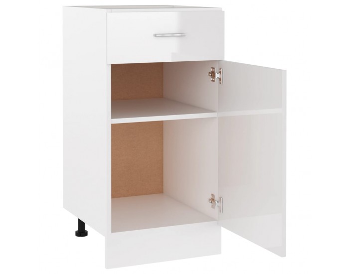 Sonata Долен шкаф с чекмеджета, бял гланц, 40x46x81,5 см, ПДЧ