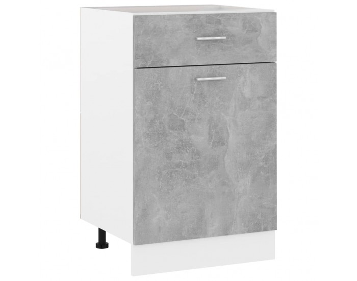 Sonata Долен шкаф с чекмедже, бетонно сив, 50x46x81,5 см, ПДЧ