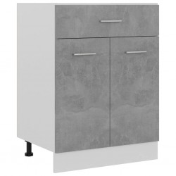 Sonata Долен шкаф с чекмедже, бетонно сив, 60x46x81,5 см, ПДЧ - Шкафове, Витрини, Модулни секции