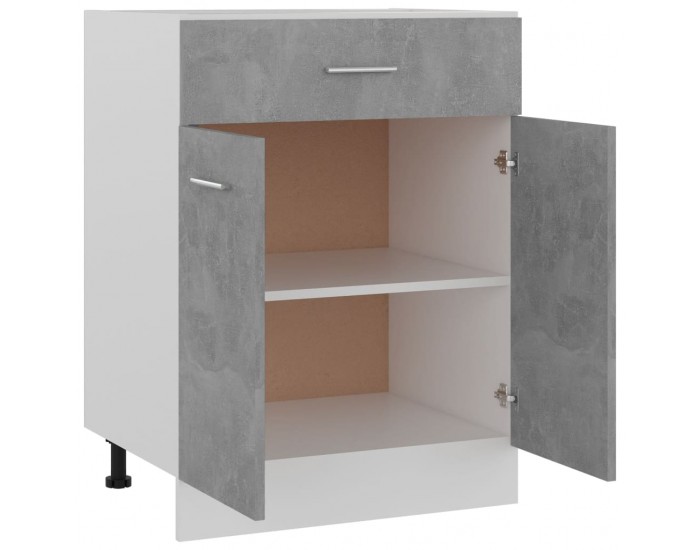 Sonata Долен шкаф с чекмедже, бетонно сив, 60x46x81,5 см, ПДЧ