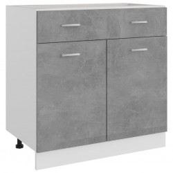 Sonata Долен шкаф с чекмеджета, бетонно сив, 80x46x81,5 см, ПДЧ - Шкафове, Витрини, Модулни секции