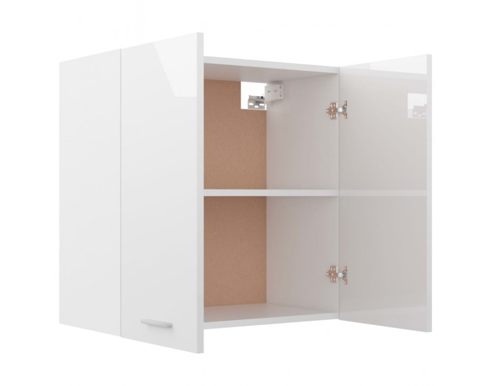 Sonata Висящ шкаф, бял гланц, 60x31x60 см, ПДЧ