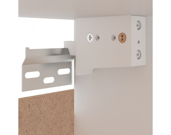 Sonata Висящ шкаф, бял гланц, 60x31x60 см, ПДЧ