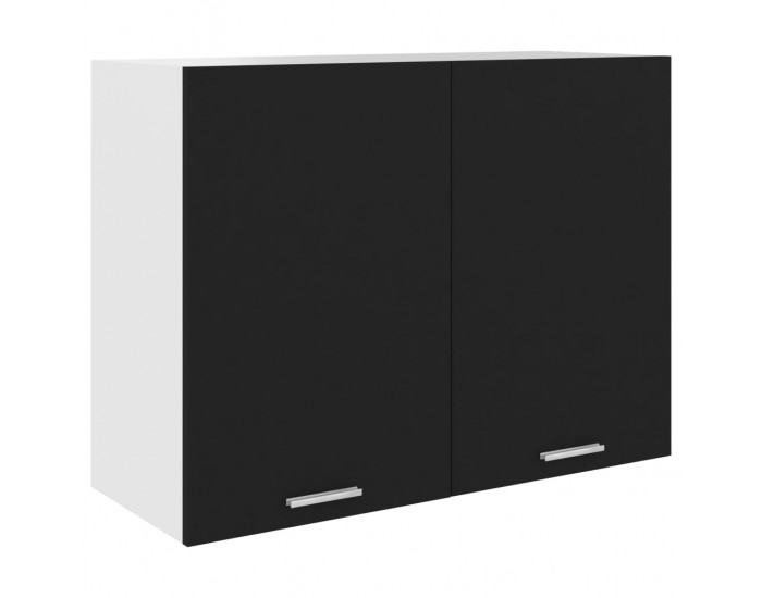 Sonata Висящ шкаф, черен, 80x31x60 см, ПДЧ