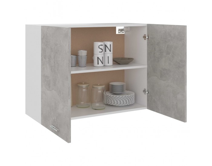 Sonata Висящ шкаф, бетонно сив, 80x31x60 см, ПДЧ