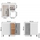 Sonata Ъглов долен шкаф, бетонно сив, 75,5x75,5x80,5 см, ПДЧ