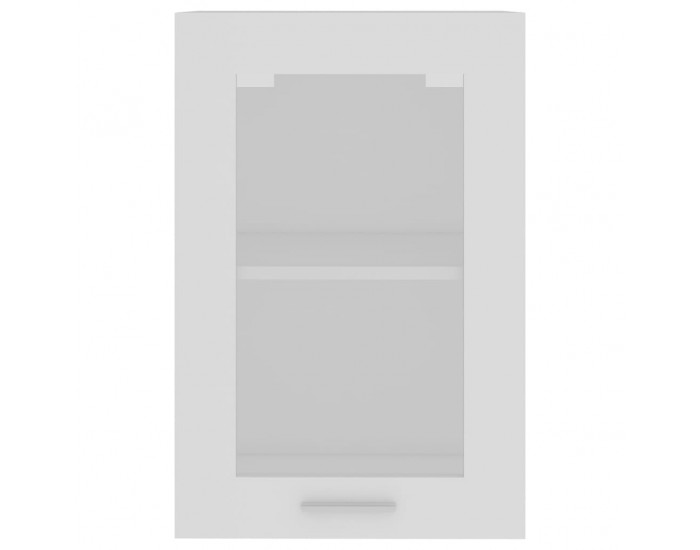Sonata Висящ стъклен шкаф, бял, 40x31x60 см, ПДЧ