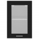Sonata Висящ стъклен шкаф, черен, 40x31x60 см, ПДЧ