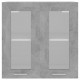 Sonata Висящ стъклен шкаф, бетонно сив, 60x31x60 см, ПДЧ