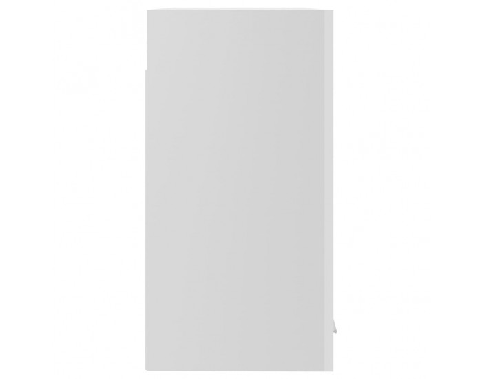 Sonata Висящ стъклен шкаф, бял гланц, 60x31x60 см, ПДЧ