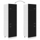 Sonata Шкаф за хладилник, черен, 60x57x207 см, ПДЧ