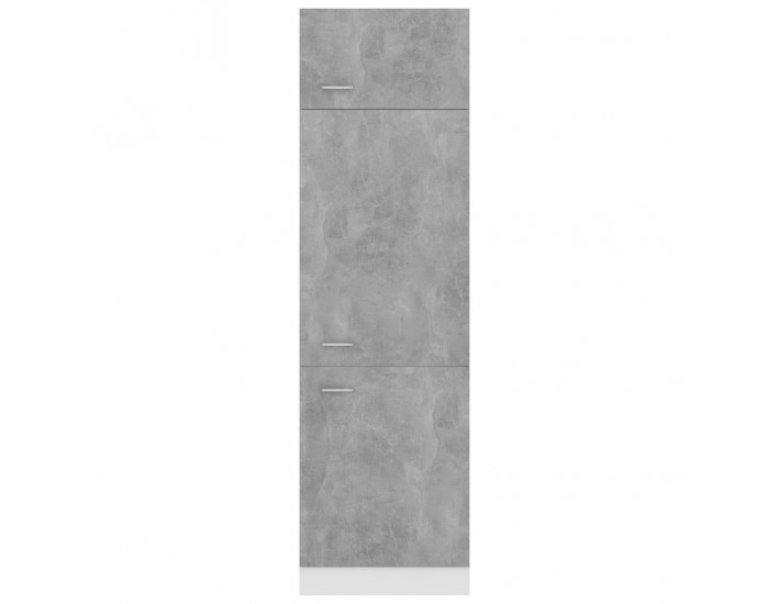 Sonata Шкаф за хладилник, бетонно сив, 60x57x207 см, ПДЧ
