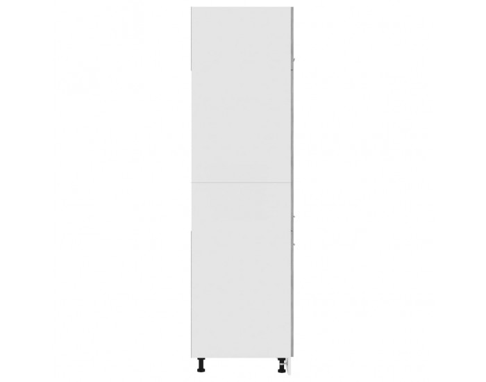 Sonata Шкаф за хладилник, бетонно сив, 60x57x207 см, ПДЧ