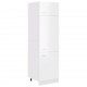 Sonata Шкаф за хладилник, бял гланц, 60x57x207 см, ПДЧ