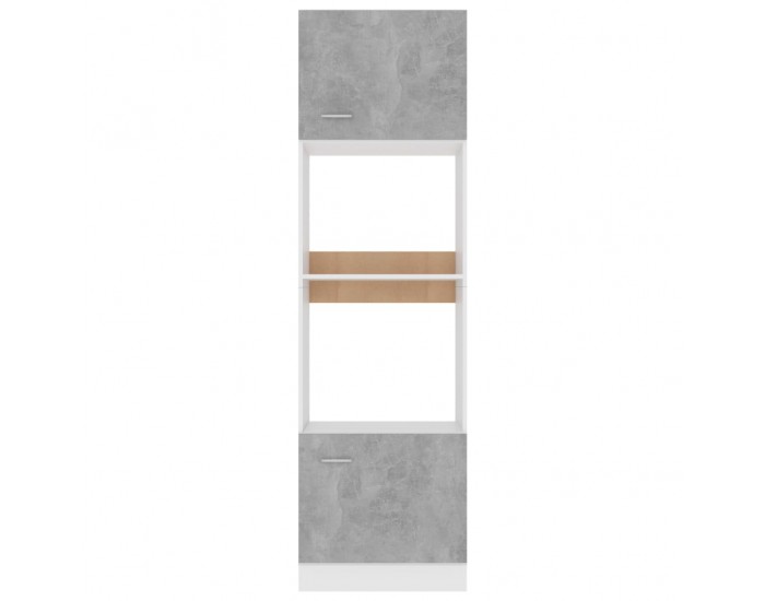 Sonata Шкаф за микровълнова, бетонно сив, 60x57x207 см, ПДЧ