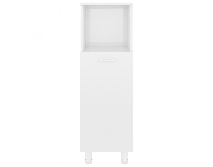 Sonata Шкаф за баня, бял гланц, 30x30x95 см, ПДЧ