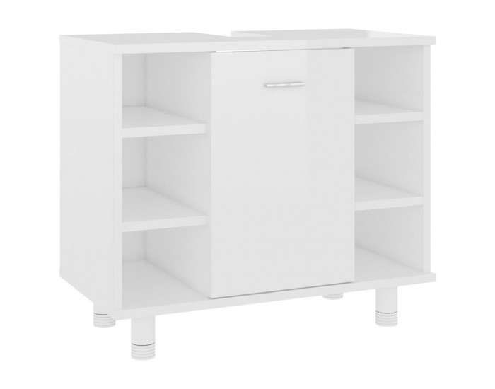 Sonata Шкаф за баня, бял гланц, 60x32x53,5 см, ПДЧ