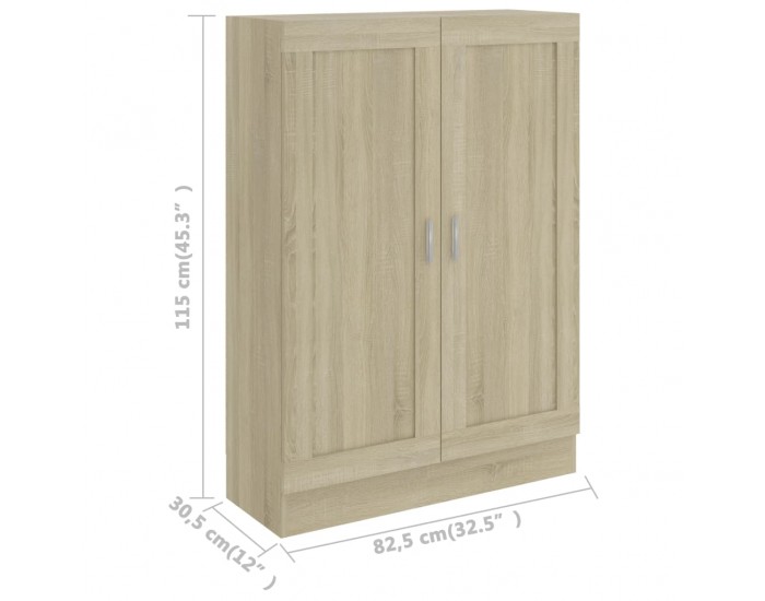 Sonata Шкаф за книги, дъб сонома, 82,5x30,5x115 см, ПДЧ