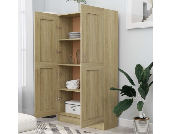 Sonata Шкаф за книги, дъб сонома, 82,5x30,5x150 см, ПДЧ