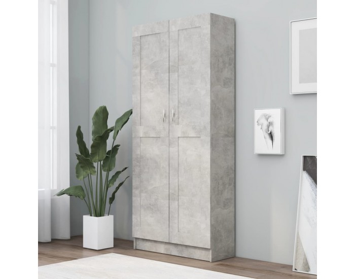 Sonata Шкаф за книги, бетонно сив, 82,5x30,5x185,5 см, ПДЧ Sonata Шкаф за книги, бетонно сив, 82,5x30,5x185,5 см, ПДЧ