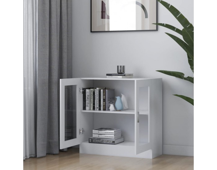 Sonata Шкаф витрина, бял, 82,5x30,5x80 см, ПДЧ