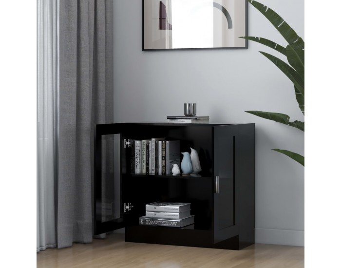 Sonata Шкаф витрина, черен, 82,5x30,5x80 см, ПДЧ Sonata Шкаф витрина, черен, 82,5x30,5x80 см, ПДЧ