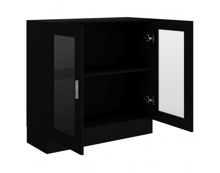 Sonata Шкаф витрина, черен, 82,5x30,5x80 см, ПДЧ Sonata Шкаф витрина, черен, 82,5x30,5x80 см, ПДЧ