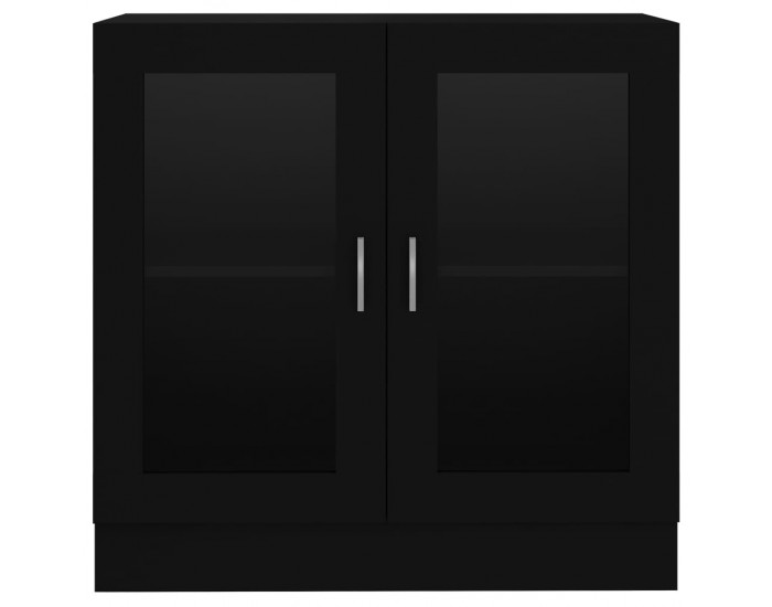 Sonata Шкаф витрина, черен, 82,5x30,5x80 см, ПДЧ