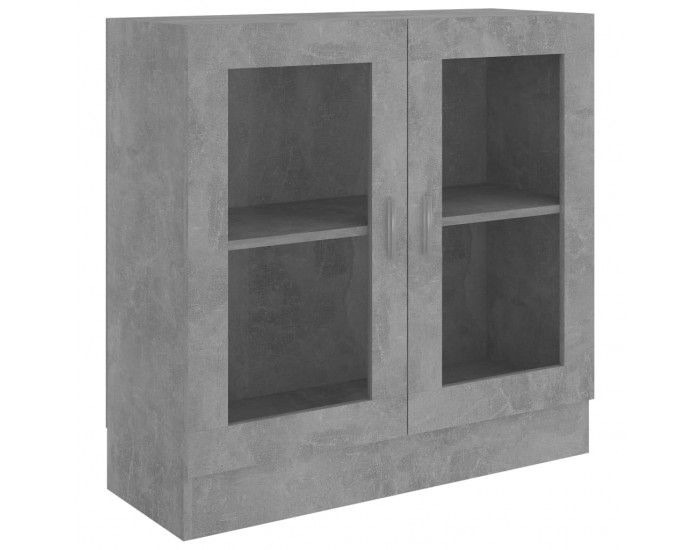 Sonata Шкаф витрина, бетонно сив, 82,5x30,5x80 см, ПДЧ