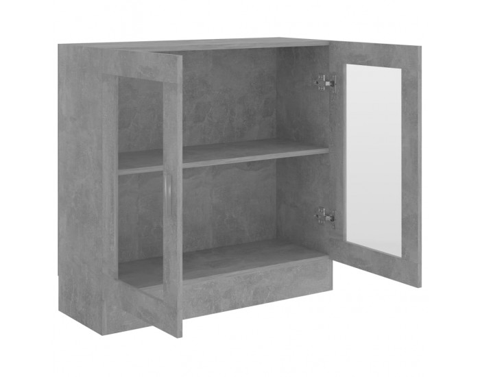 Sonata Шкаф витрина, бетонно сив, 82,5x30,5x80 см, ПДЧ