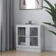 Sonata Шкаф витрина, бял гланц, 82,5x30,5x80 см, ПДЧ
