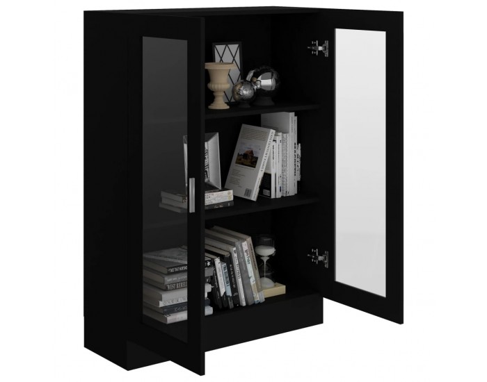 Sonata Шкаф витрина, черен, 82,5x30,5x115 см, ПДЧ Sonata Шкаф витрина, черен, 82,5x30,5x115 см, ПДЧ