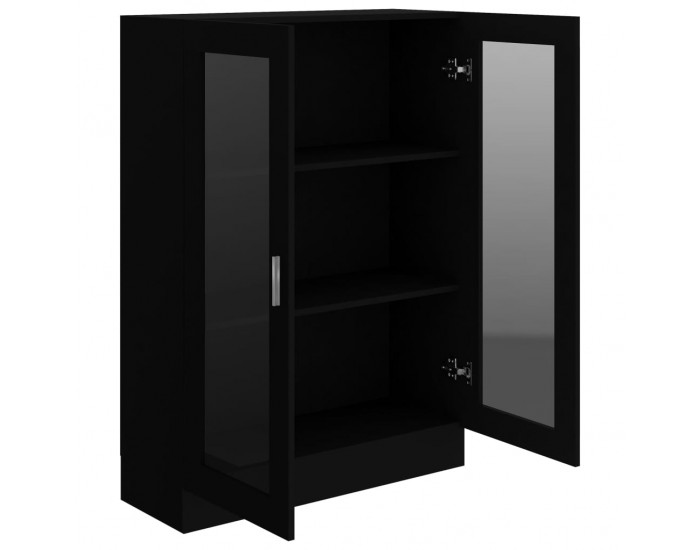 Sonata Шкаф витрина, черен, 82,5x30,5x115 см, ПДЧ Sonata Шкаф витрина, черен, 82,5x30,5x115 см, ПДЧ