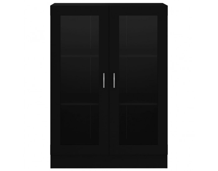 Sonata Шкаф витрина, черен, 82,5x30,5x115 см, ПДЧ