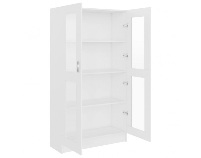 Sonata Шкаф витрина, бял, 82,5x30,5x150 см, ПДЧ