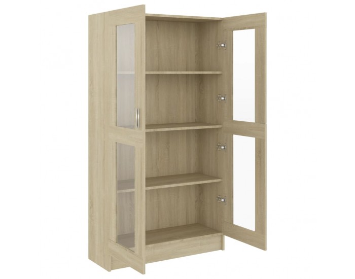 Sonata Шкаф витрина, дъб сонома, 82,5x30,5x150 см, ПДЧ Sonata Шкаф витрина, дъб сонома, 82,5x30,5x150 см, ПДЧ