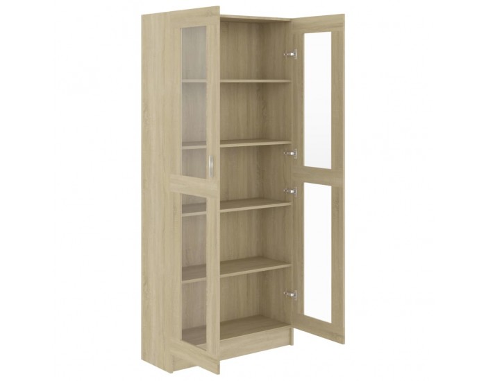 Sonata Шкаф витрина, дъб сонома, 82,5x30,5x185,5 см, ПДЧ Sonata Шкаф витрина, дъб сонома, 82,5x30,5x185,5 см, ПДЧ