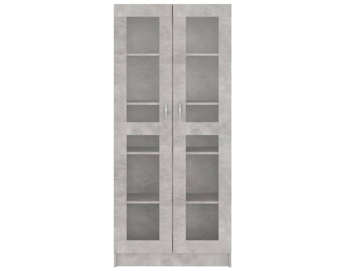 Sonata Шкаф витрина, бетонно сив, 82,5x30,5x185,5 см, ПДЧ