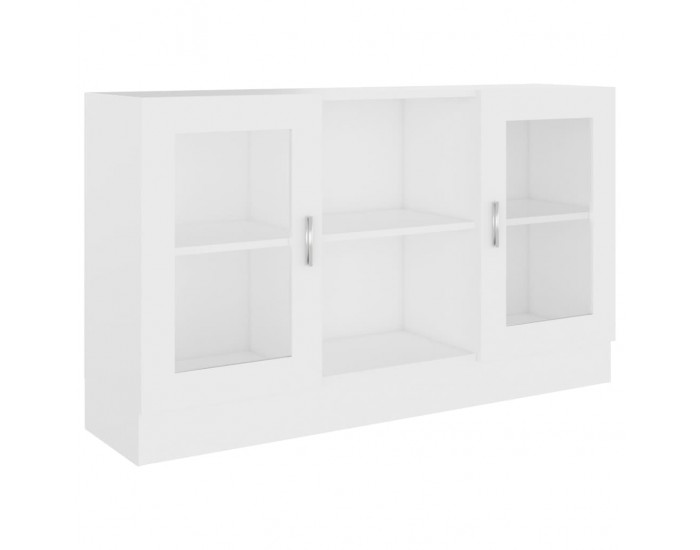 Sonata Шкаф витрина, бял, 120x30,5x70 см, ПДЧ