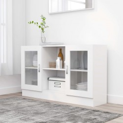 Sonata Шкаф витрина, бял, 120x30,5x70 см, ПДЧ Sonata Шкаф витрина, бял, 120x30,5x70 см, ПДЧ - Шкафове, Витрини, Модулни секции