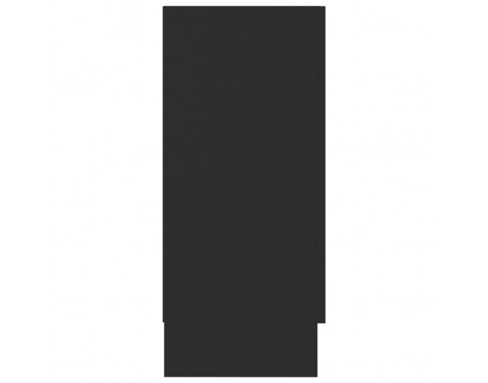 Sonata Шкаф витрина, черен, 120x30,5x70 см, ПДЧ