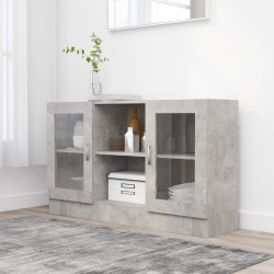 Sonata Шкаф витрина, бетонно сив, 120x30,5x70 см, ПДЧ Sonata Шкаф витрина, бетонно сив, 120x30,5x70 см, ПДЧ - Шкафове, Витрини, Модулни секции