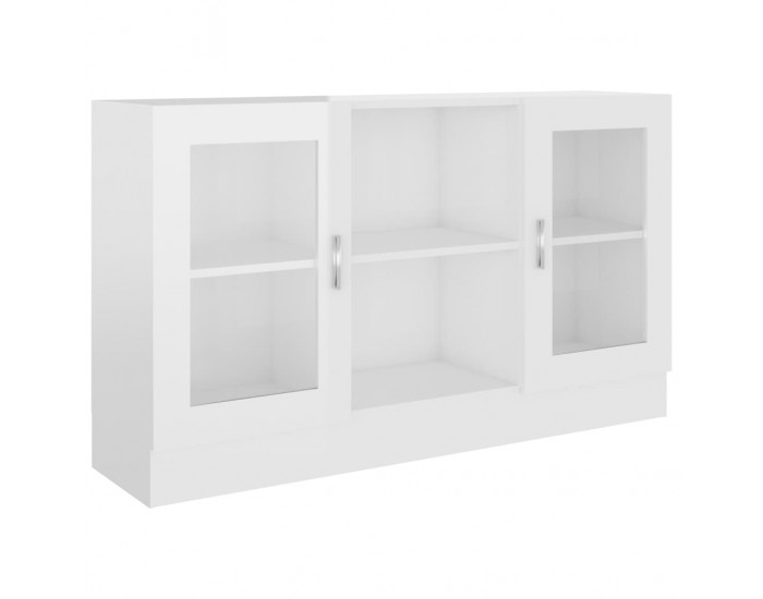 Sonata Шкаф витрина, бял гланц, 120x30,5x70 см, ПДЧ Sonata Шкаф витрина, бял гланц, 120x30,5x70 см, ПДЧ